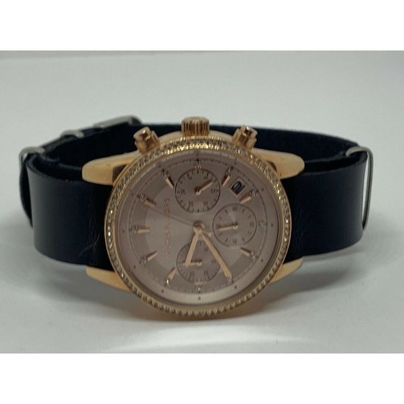 Michael Kors MK6307 Women\'s Leather Analog Rose Go